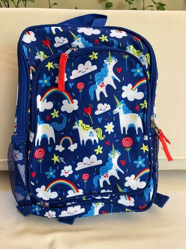 Mochila Estampada Unicornios Azul- Envio Gratis!