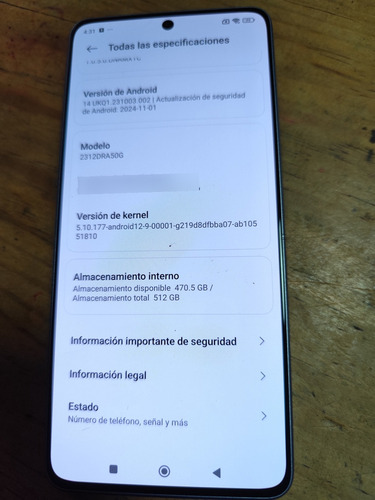 Xiaomi Redmi Note 13 Pro 5g 512 Gb 12+6 Gb. Libre Un Sim . Agua (Usado)