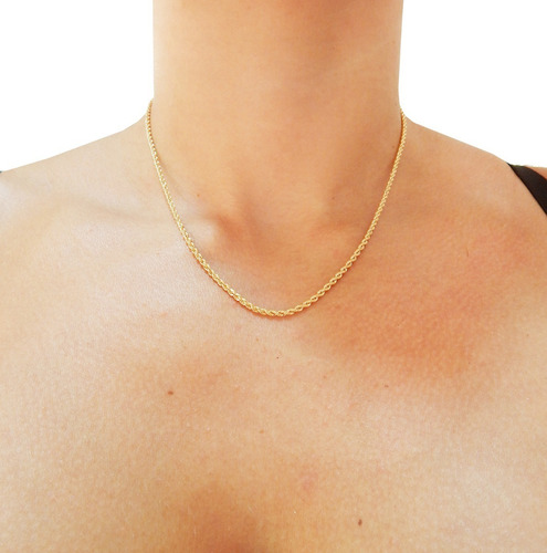 Conjunto Corrente E Pulseira Em Ouro 18k Cordão Baiano 50cm