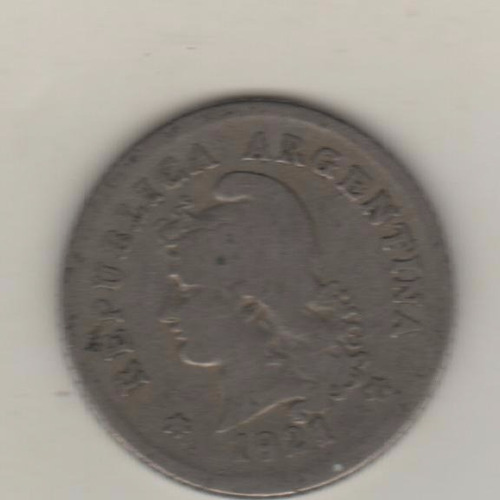 Argentina Moneda De Niquel De 10 Centavos Año 1921 - F+