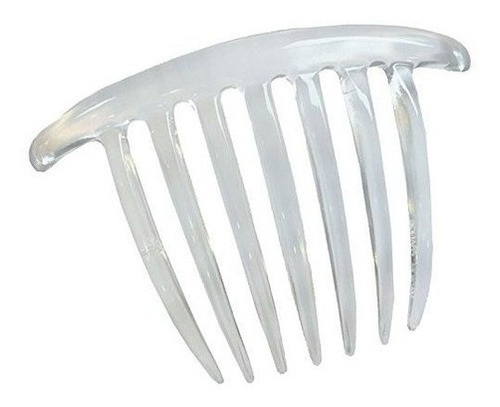 Parcelona French Twist 7 Teeths Large Celuloid Clear Hair Pe