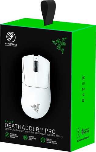 Mouse Sem Fio Gamer Razer Deathadder V3 Pro 63g 30k - Branco