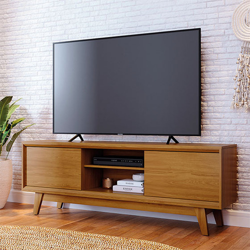 Mueble Tv Hasta 70 Atlas De Mdp Diseño Moderno Biselado Cumarú