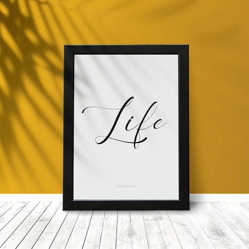 Poster Life. Lamina Sin Marco Cuadro Estilo Nórdico.