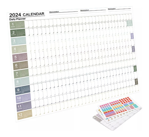 Calendario 2024, Póster De Calendario De Pared D