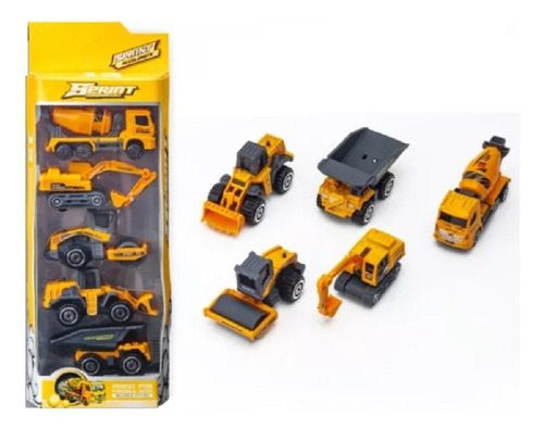 Set Carros Construccion Sprint Caja X 5