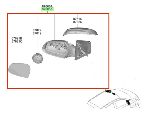 Espejo Manual Izquierdo Hyundai Grand I10 2013 2018