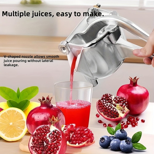 `un Exprimidor Manual De Cítricos De Acero Inoxidable, Portá