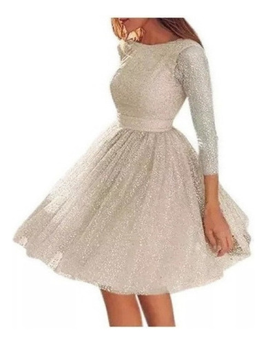 Elegante Vestido De Encaje Sin Espalda Para Fiesta De Noche.