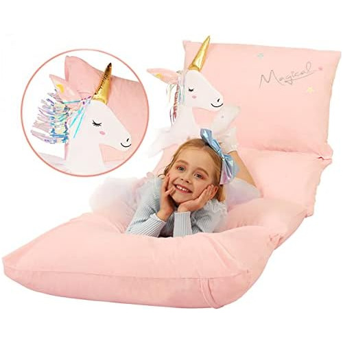 Almohada De Unicornio Rosa, Almohada Cama Queen Size De...