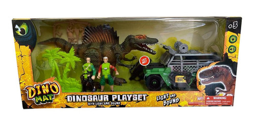 Playset Dinomat Vehiculo Con Dinosaurio Luz Sonod Lny Ik0116