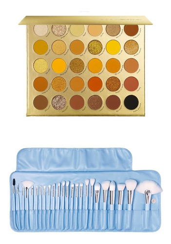 Paleta Sombras Pro16 Cleo Queen + Set De 24 Brochas Pastel