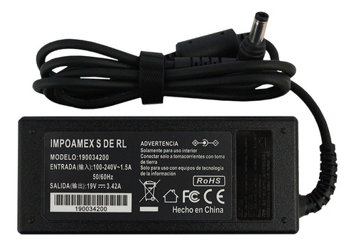 Cargador Toshiba Satellite L500-13z 14n 153 154 164 17c 19e