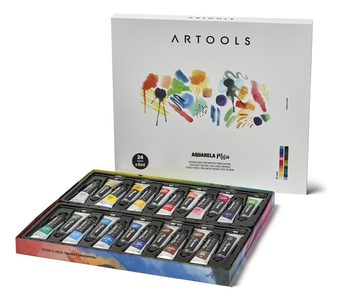 Tinta Aquarela Misci Artools Com 24 Cores 6ml