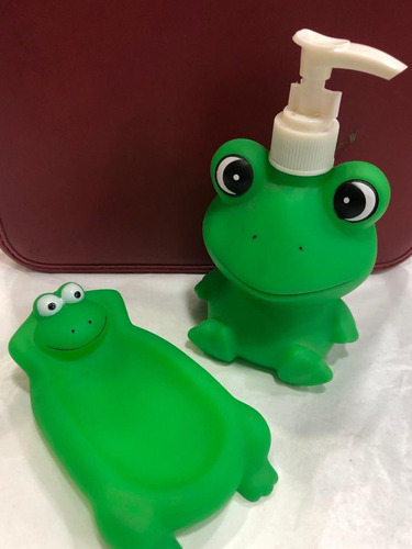 Dispenser Jabón Líquido Infantil - Linea Sapos Verde