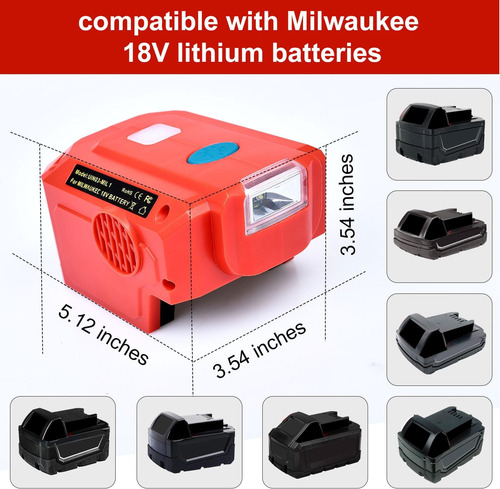Inversor De Corriente Portátil De 200 W Compatible Con Bater