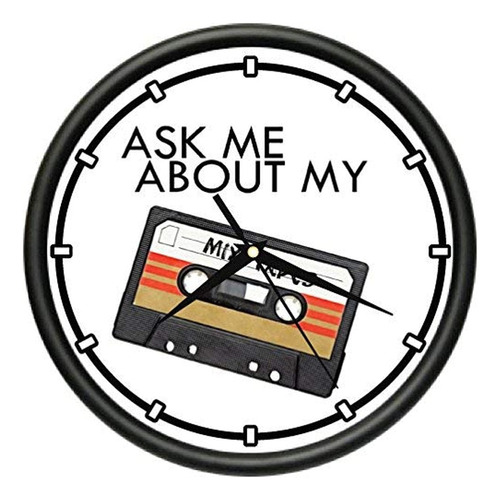 Signmission Pregúntame Sobre Mixtapes Reloj De Pared Dj Disk