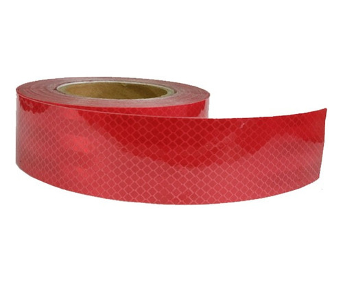 Rollo Cinta Adhesiva Reflectiva 5cm X 45mts Roja Camion