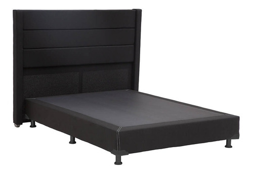 Cabecera King Size Dicasa Lugo Negro + Box Dicasa Black