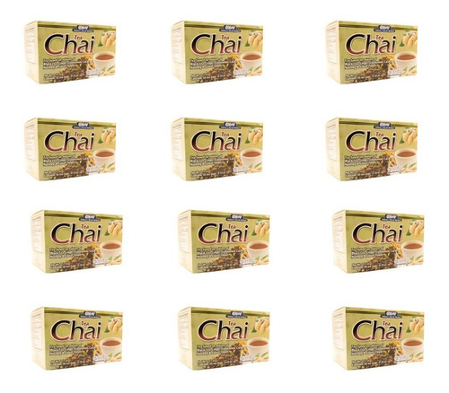  Pack X12 Té Chai Gn+vida /cacao,té Negro, Canela ,nuez /30s