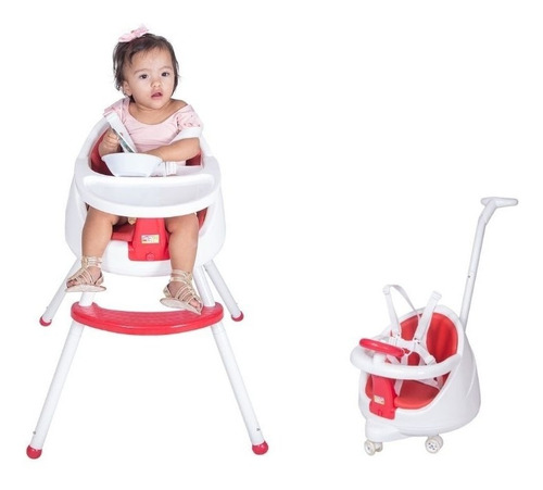  Baby Style cadeira e booster bebe 4 em 1 cor vermelho