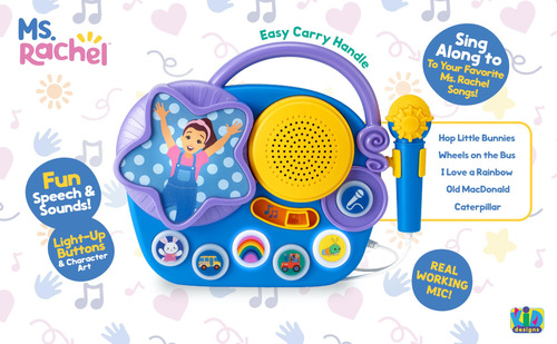 Micrófono De Karaoke Ekids Ms Rachel Con Boombox Para Niños