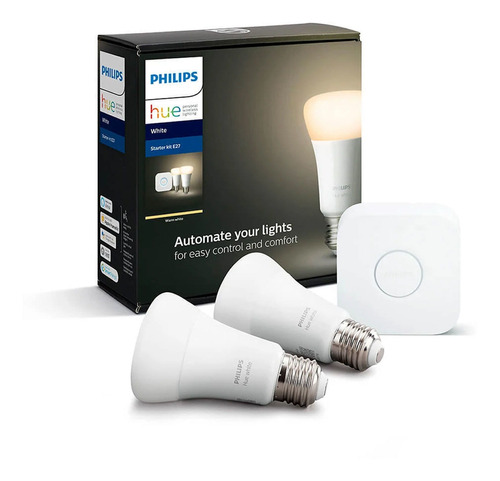 Kit Ampolleta Inteligente Philips Hue 9w E27 Luz Cálida