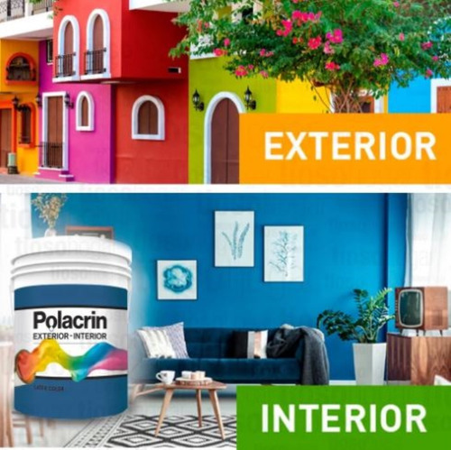 Pintura Latex Interior Exterior Premium Polacrin Cubritiva