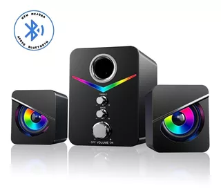 Tone Joy Bocinas Con Subwoofer Con Luces Rgb Led Para Pc/tv