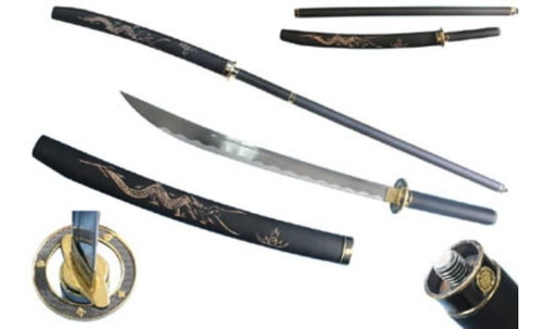 Espada Katana Japonesa Naginata Alabarda + Suporte Samurai