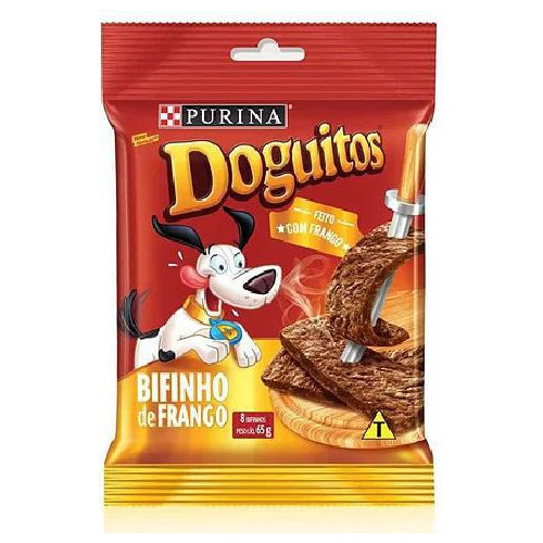 Petisco Nestlé Purina Doguitos Bifinho De Frango Cães 65 G