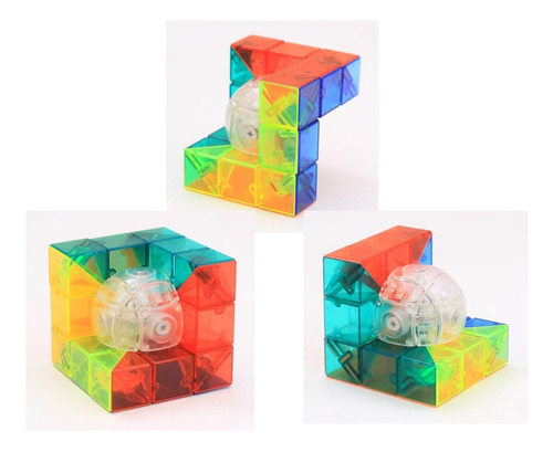 Combo 3 Cubos Rubik Moyu Geo Cube Incluye Base Tipos A B C