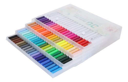 100 Canetas Aquarela Marcadores De Cores Pincel Duplo Ponta
