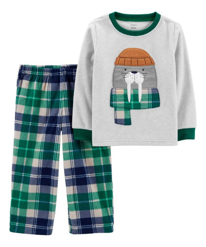 Pijama Pantalon Y Remera Manga Larga Micropolar Foca Niño Ca