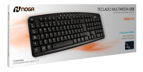 Teclado Noganet 78005 español España color negro