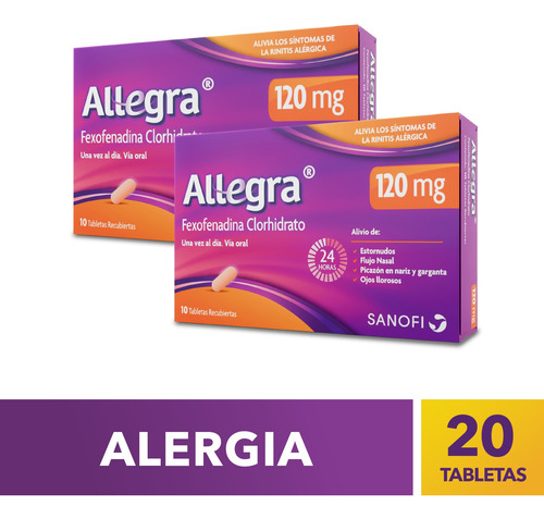 Allegra® 120mg Antialérgico X20