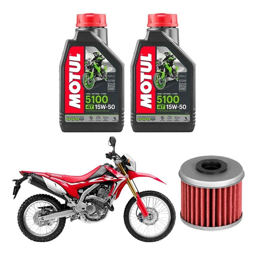 Kit Service Crf 250 450 Filtro Aceite + Motul 5100 Sia++