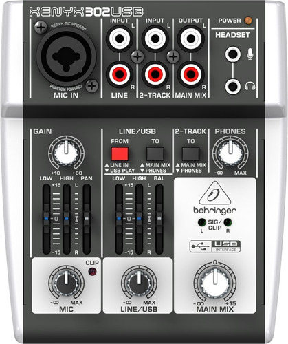 Mesa Som Behringer Xenyx 302usb - Usb - 110/220 Bivolt