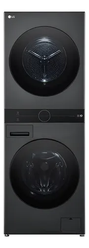 Lavadora e Secadora Torre LG Washtower WK14BS6 14kg Black Inox