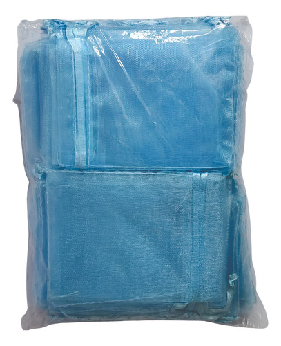 Bolsa Organza Tul 7x9cm 1000u Souvenir Candy Regalo X Mayor Celeste Bo7x9ce