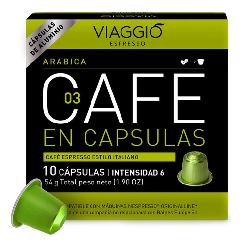 Cafe En Capsulas Viaggio Espresso Arabica