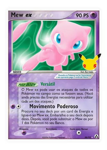 Kit Carta Pokémon Mewtwo Ex E Mew Ex Celebrações