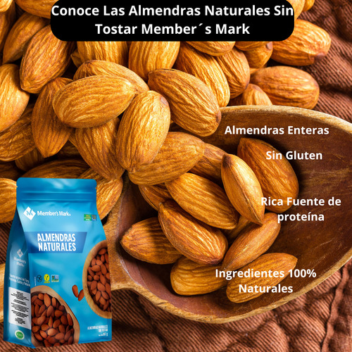 Almendras Naturales Enteras Sin Tostar 907g