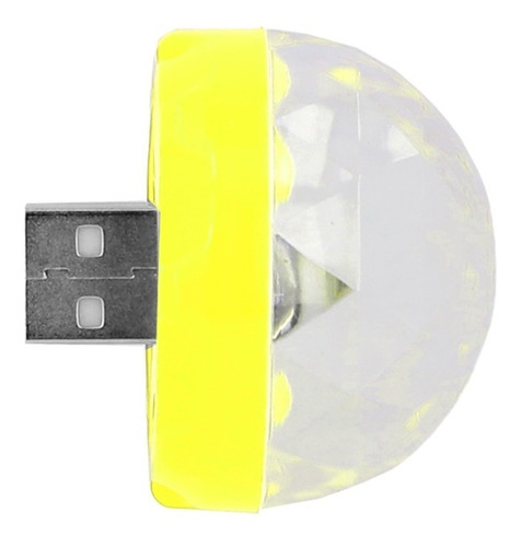 Bola De Luz Mini Usb Luces Led Rgb Audioritmica Amarillo /e