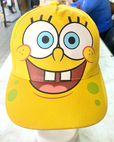 Gorra Ajustable Con El Personaje Bob Esponja Para Niños Amarillo Unitalla
