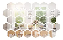 Comprar 12 Espejos Hexagonal 3d Para Pared Pegatina Decoración Hogar