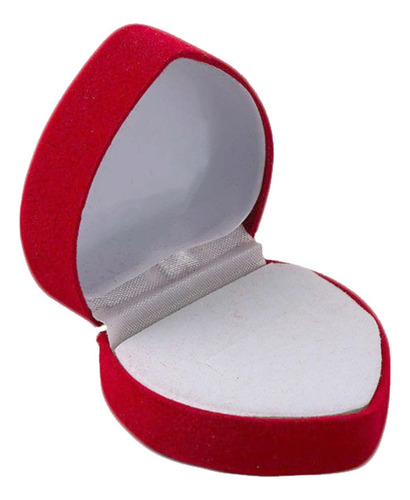 Caja De Anillos, Mxvht-004, 4pzas, 4.5x4.5cm, Corazón, Terci Color Rojo