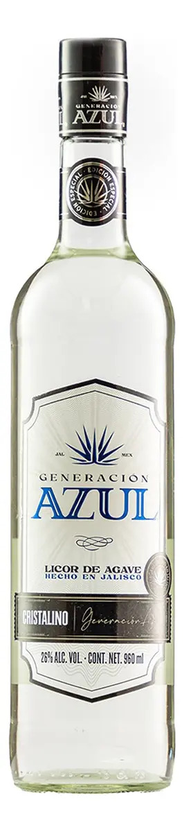 Licor De Agave Generación Azul Cristalino 960 Ml