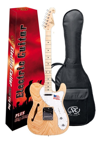 Guitarra Electrica Sx Telecaster Hollow Body Funda Pua Combo