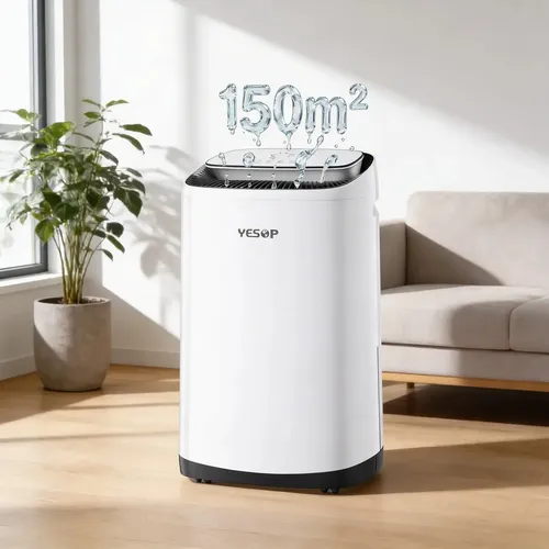 Desumidificador Ar 25l/dia Antimofo P/ 150m2 Compressor Branco